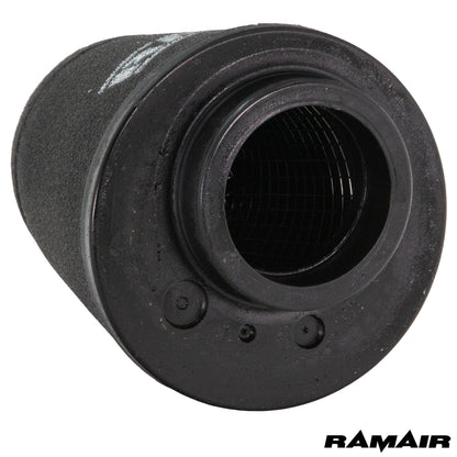 Filtro de Aire Cónico de Cuello de Polímero con Base de la marca Ramair de 60mm de diámetro y offset de 250cc.