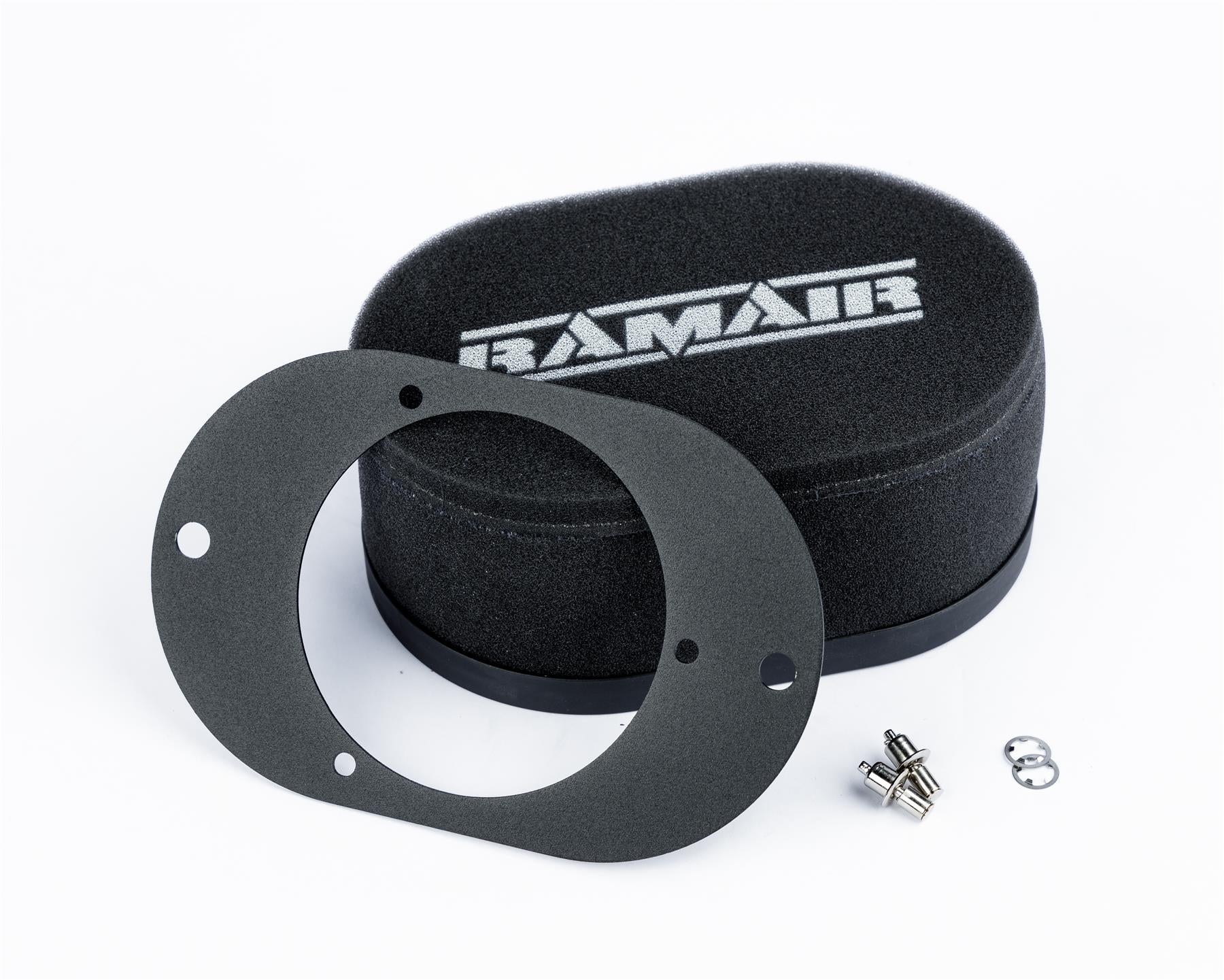 Filtro de Aire Ramair de espuma para carburador con placa base para adaptarse a Weber 23/32 TLD - Altura interna de 25mm.