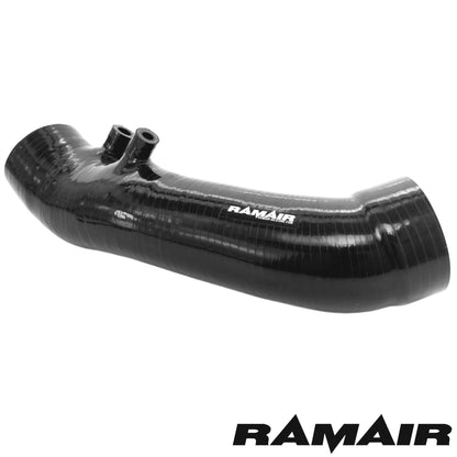 Manguito de admisión de silicona negro para Honda Civic Type R FN2 de Ramair.