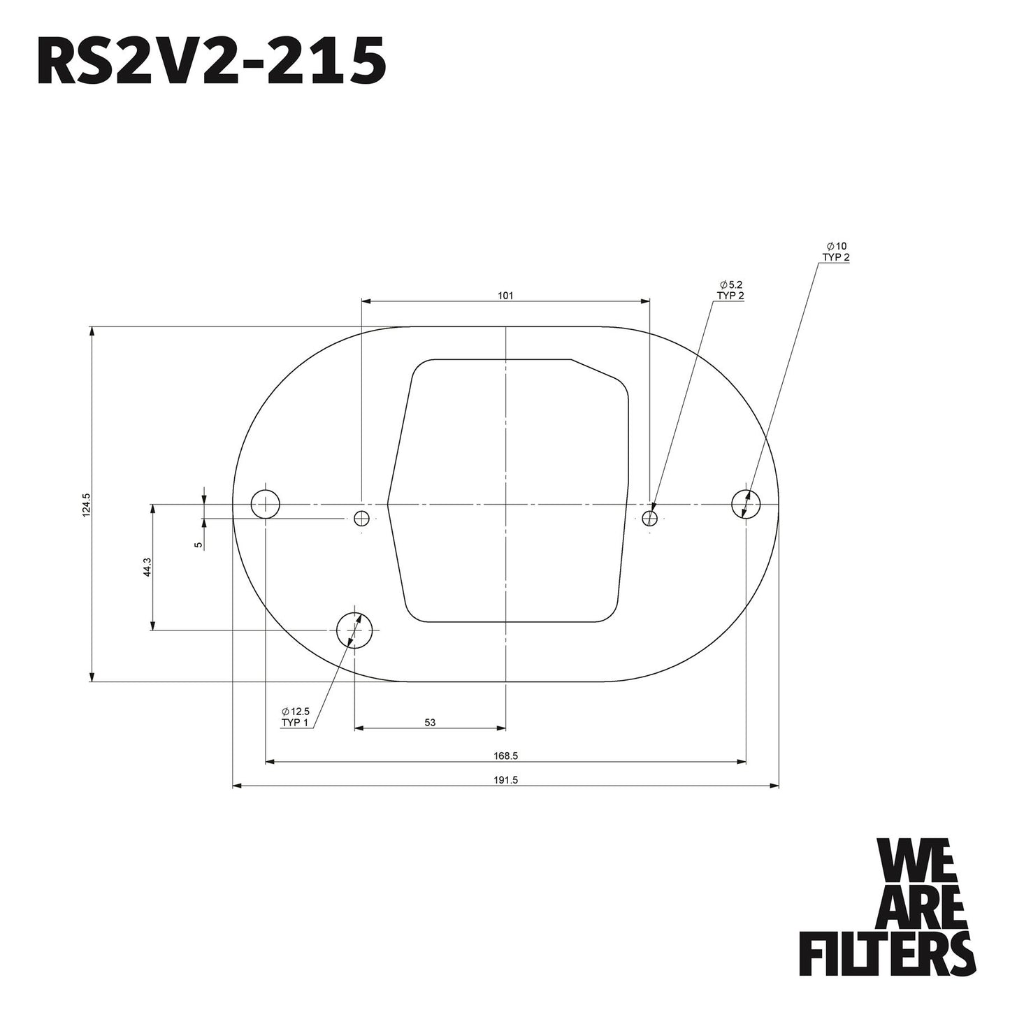 Filtro de ar de carburador de espuma Ramair com placa de base para Weber 32/34 DFT - 100 mm de altura interna.