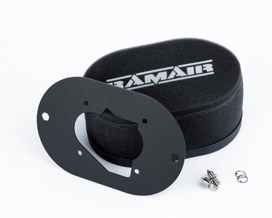 Filtro de Aire Ramair de espuma para carburador con placa base para adaptarse a Weber 32/34 DMTL, DMTR, DATR - Altura interna de 40mm.