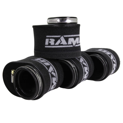 Filtro de ar Ramair de espuma oval universal - cabe em carburador de 55 mm.