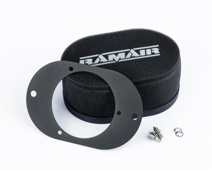 Filtro de Aire Ramair de espuma para carburador con placa base para adaptarse a Weber 23/32 TLD - Altura interna de 40mm.