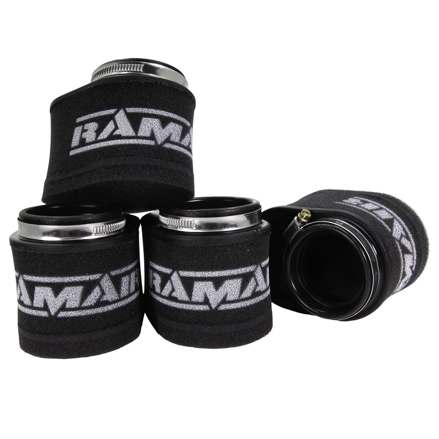 Kit de Filtro de Aire Ovalado Universal de Alto Rendimiento Ramair de 52mm de diámetro para Motocicletas.