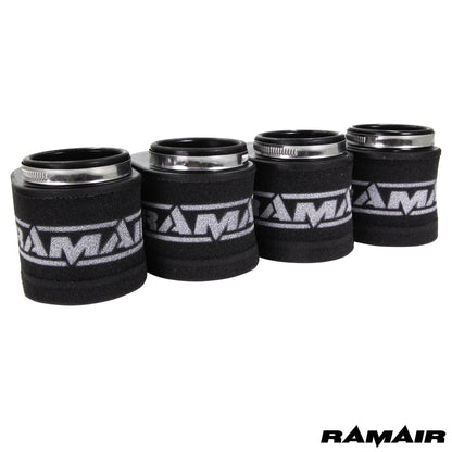 Kit de Filtro de Aire Ovalado Universal de Alto Rendimiento Ramair de 52mm de diámetro para Motocicletas.